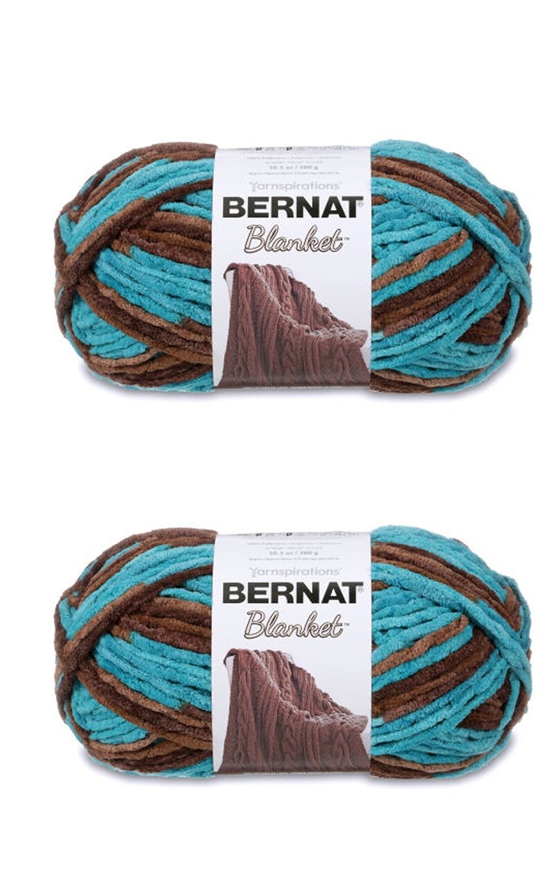Bernat Blanket Mallard Wood Yarn - 2 Pack of 300g/10.5oz - Polyester - 6  Super Bulky - 220 Yards - Knitting/Crochet